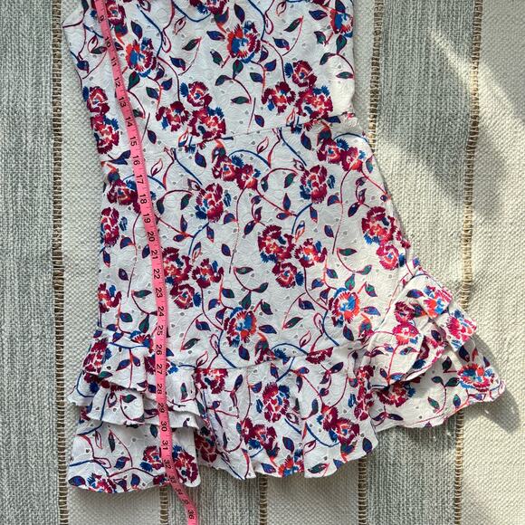 Tanya Taylor White Embroidered Sleeveless Mini Dress Women’s Size 2 - Picture 6 of 10